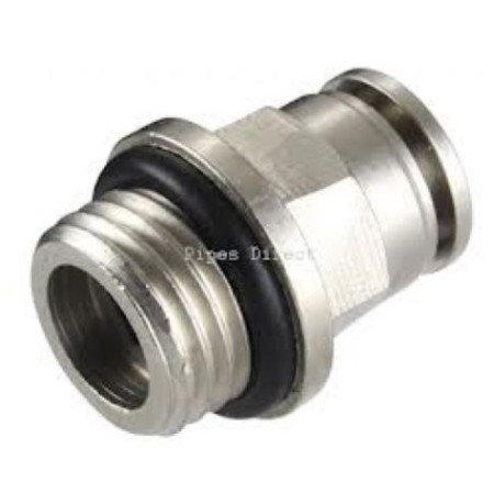 Raccordo diritto 10 mm - 3/8" Metallico