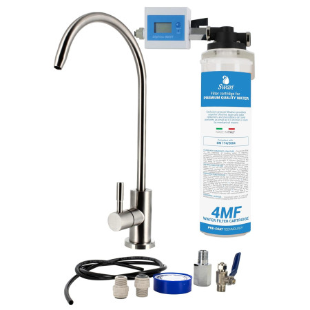 Sistema di Filtrazione Acqua da Sottolavello 4MF con contalitri digitale