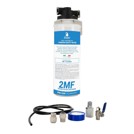 Sistema di Filtrazione Acqua Sottolavello Filtro 2MF Testa QL1 Tubi e Raccordi