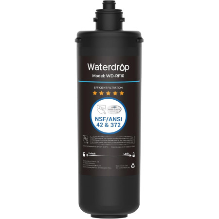 Waterdrop WD-RF10 Filtro per l'acqua, NSF/ANSI 42 Certificato, 30.000 Litri