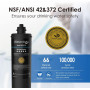 Waterdrop WD-RF10 Filtro per l'acqua, NSF/ANSI 42 Certificato, 30.000 Litri