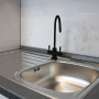 Rubinetto due vie collo Elegance In Acciaio INOX Nero