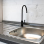 Rubinetto una via Elegance in Acciaio Inox NERO | bellerofonteacqua.com
