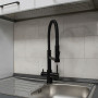 Miscelatore in acciaio inox 304 nero 5 vie doccia