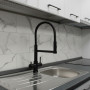 Miscelatore in acciaio inox 304 nero 5 vie doccia