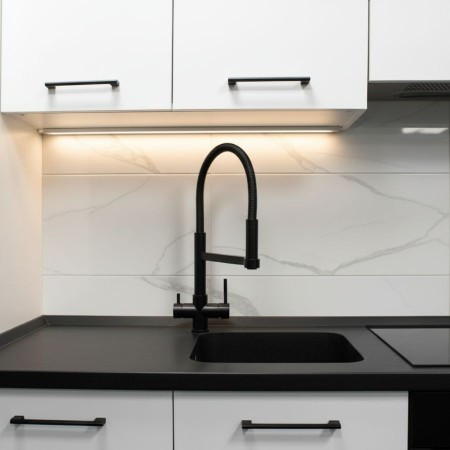 Miscelatore in acciaio inox 304 nero 5 vie doccia