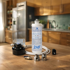 In omaggio un'elegante bottiglia in vetro di design da 50 cl