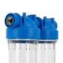 Batteria twin porta filtro 10"  trasparente-trasparente