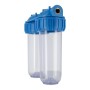 Batteria twin contenitore tazza porta filtro 10"