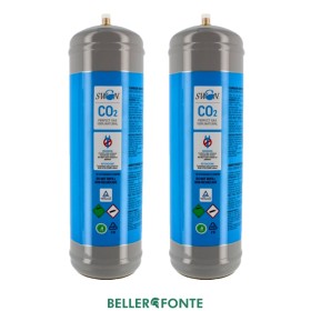 Swan Bombola Co2 1200 gr usa e getta attacco M11x1 per erogatori acqua frizzante 2 Bombole