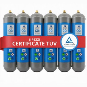 Scatola 6 Bombole CO2 Usa e Getta 600 gr Swan per Acqua