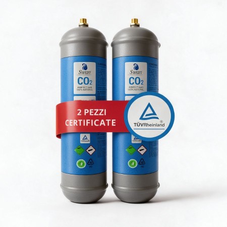 Scatola 2 Bombole CO2 Usa e Getta 600 gr Swan di acqua
