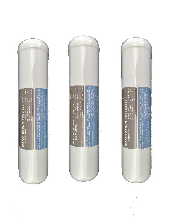 Tre filtri T33 carbone 11" 5 micron